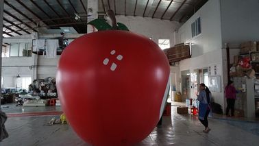 3.5 मीटर ऊँचाई एपल आकृति वाले गुब्बारे पैनटोन रंग मिलान वाले मुद्रण बड़े