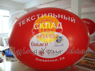 स्पोर्टिंग की घटनाओं के लिए पूर्ण डिजिटल प्रिंटिंग के साथ बिग रेड इफ़लैटबल विज्ञापन ओवल गुब्बारा