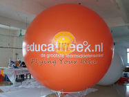 चीन यूवी संरक्षित छपाई के साथ ऑरेंज इन्फ्लैटबल विज्ञापन हीलियम गुब्बारा, विज्ञापन गुब्बारे factory