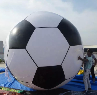 फ़ुटबॉल आकार विशाल विज्ञापन पूर्ण मुद्रण के साथ Inflatable हीलियम गुब्बारा